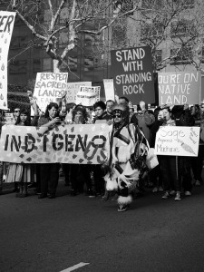 No DAPL rally and march in Los Angeles - indigenous dancer