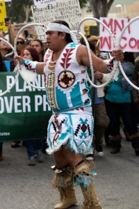 No DAPL rally and march in Los Angeles - rings dancer