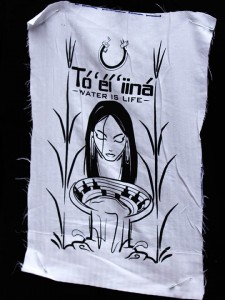 No DAPL rally and march in Los Angeles - homemade patch