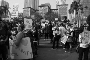 No DAPL rally and march in Los Angeles - gathering