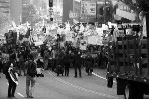 No DAPL rally and march in Los Angeles - big crowd