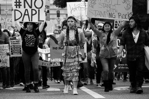 No DAPL rally and march in Los Angeles - female dancer