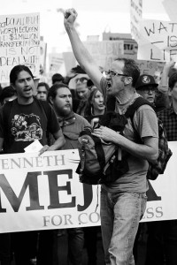 No DAPL rally and march in Los Angeles - protester yell