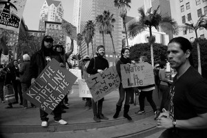 No DAPL rally and march in Los Angeles - homemade signs