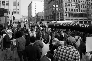 No DAPL rally and march in Los Angeles - black snake introduction