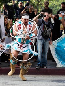No DAPL rally and march in Los Angeles - rings dancer