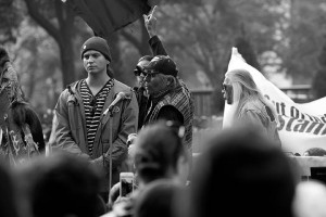 No DAPL rally and march in Los Angeles - native american speaker